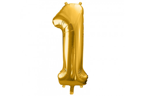 Balón fóliový „1“ zlatý 86cm