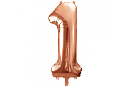 Balón fóliový „1“ ružovozlatý 86cm