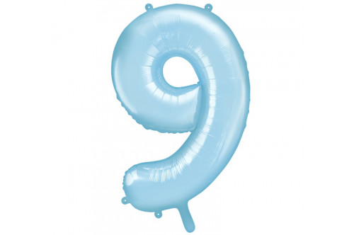 Balón fóliový „9“ svetlomodrý 86cm