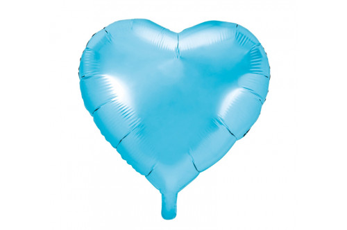 Balón fóliový „srdce“ svetlomodrý 45cm