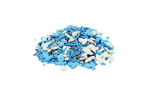 Cukrová posýpka konfetová : Holúbky modré